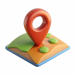 3D location icon representing the Anthony Gatune Foundation in Kenya's Kahawa West community.